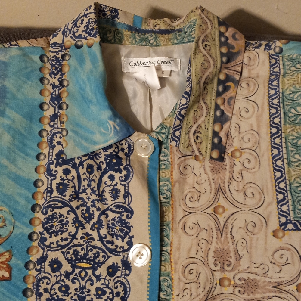 Silk Blend Mixed Patch Print Jacket - image 2